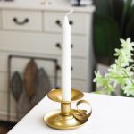 Bougeoir doré design escargot pour décoration intérieure