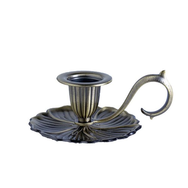 Accessoire déco en fonte - bougeoir élégant