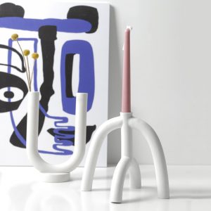 Bougeoir céramique arche élégant pour décoration intérieure