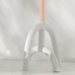 Bougeoir en céramique au design arche minimaliste