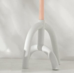 Bougeoir en céramique au design arche minimaliste