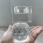 Design unique de bougeoir en cristal attrape soleil