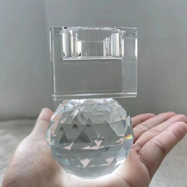 Design unique de bougeoir en cristal attrape soleil