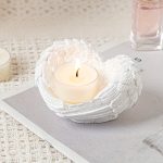 Bougeoir blanc Ailes d'Ange pour une ambiance spirituelle