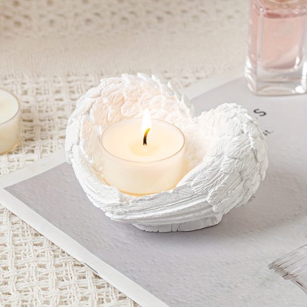 Bougeoir blanc Ailes d'Ange pour une ambiance spirituelle