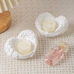 Porte bougie blanc inspiré par les ailes d'ange