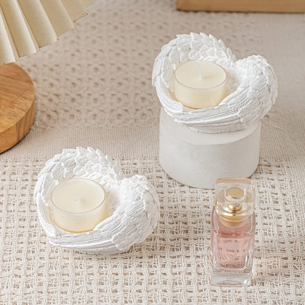 Accessoire spirituel : bougeoir blanc Ailes d'Ange