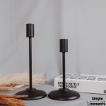 Bougeoir en fer forgé - Bobèche droite