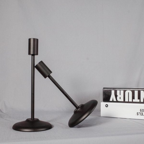 Bobèche droite en fonte pour bougeoirs en fer