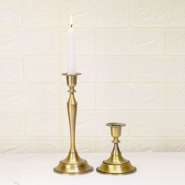 Bougeoir en bronze classique, élégant et intemporel