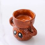 Bougeoir artistique en céramique, style contemporain