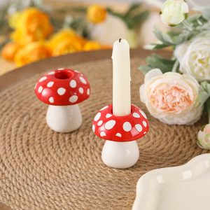 Bougeoir céramique champignon design élégant