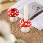 Accessoire déco céramique, bougeoir champignon