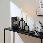 Set de deux bougeoirs en céramique élégants