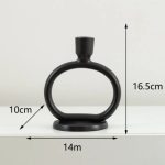 Paire de bougeoirs céramiques, décor chic