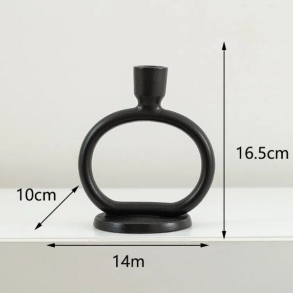 Paire de bougeoirs céramiques, décor chic