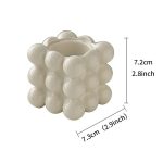 Accessoire de table, bougeoir en céramique cube