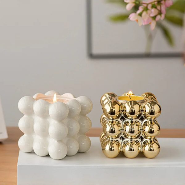Cube en céramique parfait pour bougies