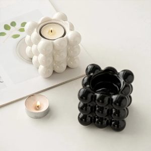 Bougeoir en céramique, style contemporain