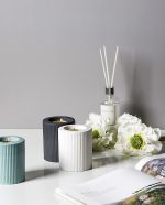 Bougeoir en céramique design cylindrique décoratif