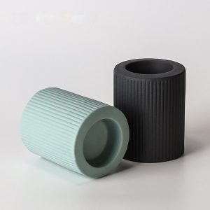 Cylindre céramique pour bougie, style contemporain