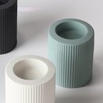 Élégant bougeoir céramique en forme de cylindre