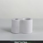 Accessoire de table : bougeoir double en céramique