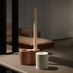 Accessoire déco : bougeoir céramique moderne