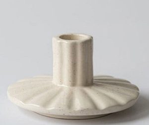 Bougeoir en céramique avec motif floral