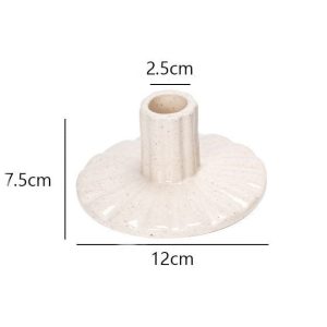 Bougeoir design en céramique, style floral chic