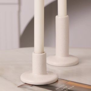 Bougeoir en céramique design épuré