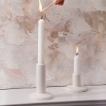 Set de bougeoirs en céramique moderne