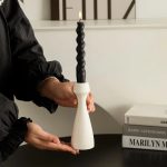 Bougeoir design en céramique pour décoration