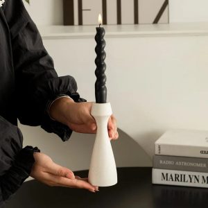 Bougeoir design en céramique pour décoration