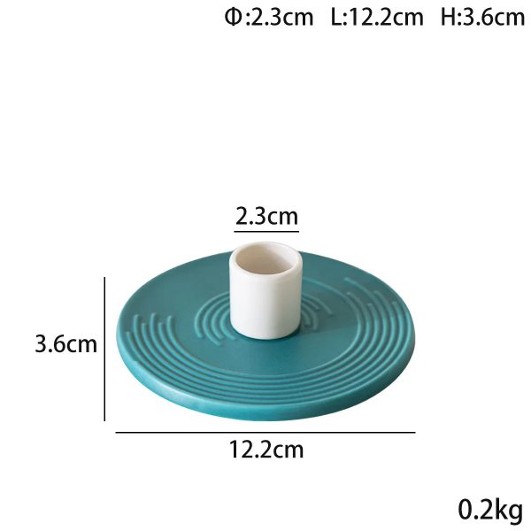 Élément décoratif en céramique pour bougies