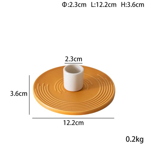 Bougeoir minimaliste en céramique pour style contemporain