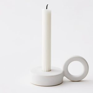 Bougeoir en céramique design pour ambiance chaleureuse