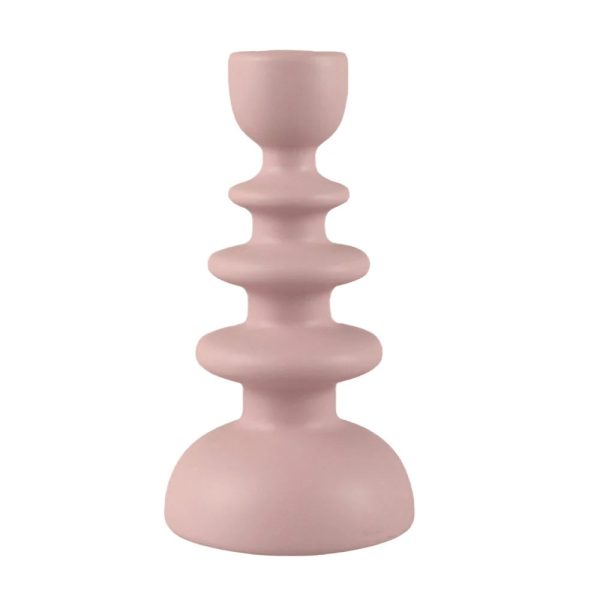 Bougeoir céramique rose pour ambiance chaleureuse