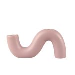 Bougeoir rose en céramique pour décoration