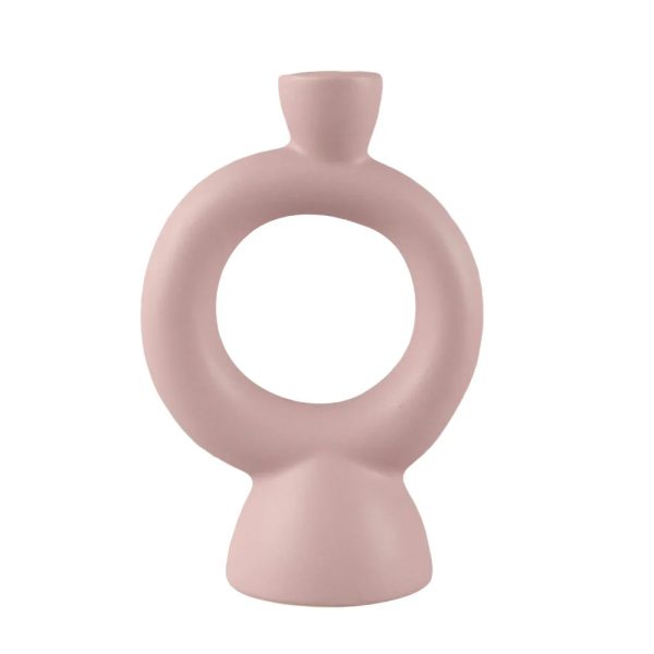 Bougeoir rose de style contemporain