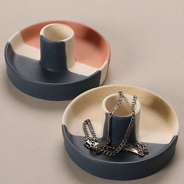Bougeoir céramique design en trois couleurs