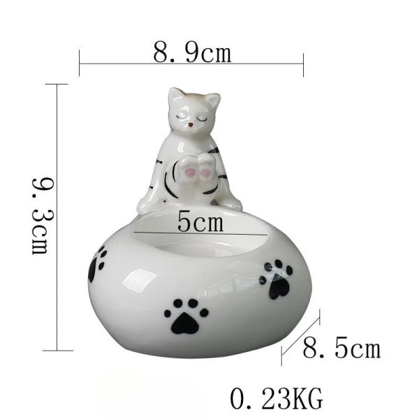 Bougeoir en céramique, cadeau idéal pour amoureux des chats