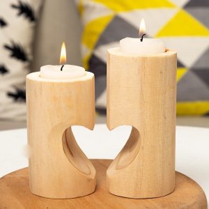 Accessoire décoratif en bois pour ambiance chaleureuse