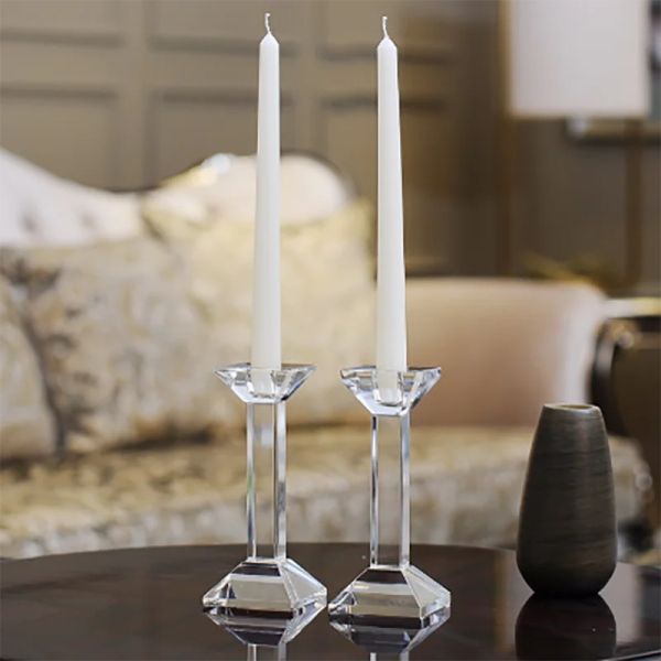 Bougeoir en cristal design pour une ambiance chaleureuse