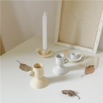 Bougeoir céramique élégant en forme de coquetier