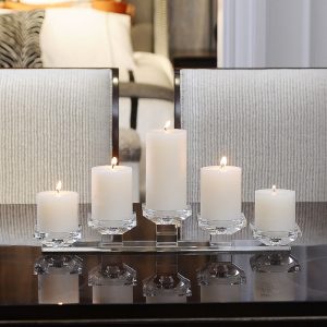Bougeoir Cristal pour 5 bougies élégantes