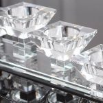 Bougeoir à 5 bougies, design en cristal