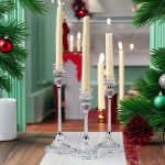 Bougeoirs en cristal, trio au design intemporel