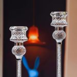 Trio de bougeoirs en cristal, éclairage d'ambiance chic