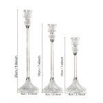 Décoration en cristal, bougeoirs anciens pour table élégante